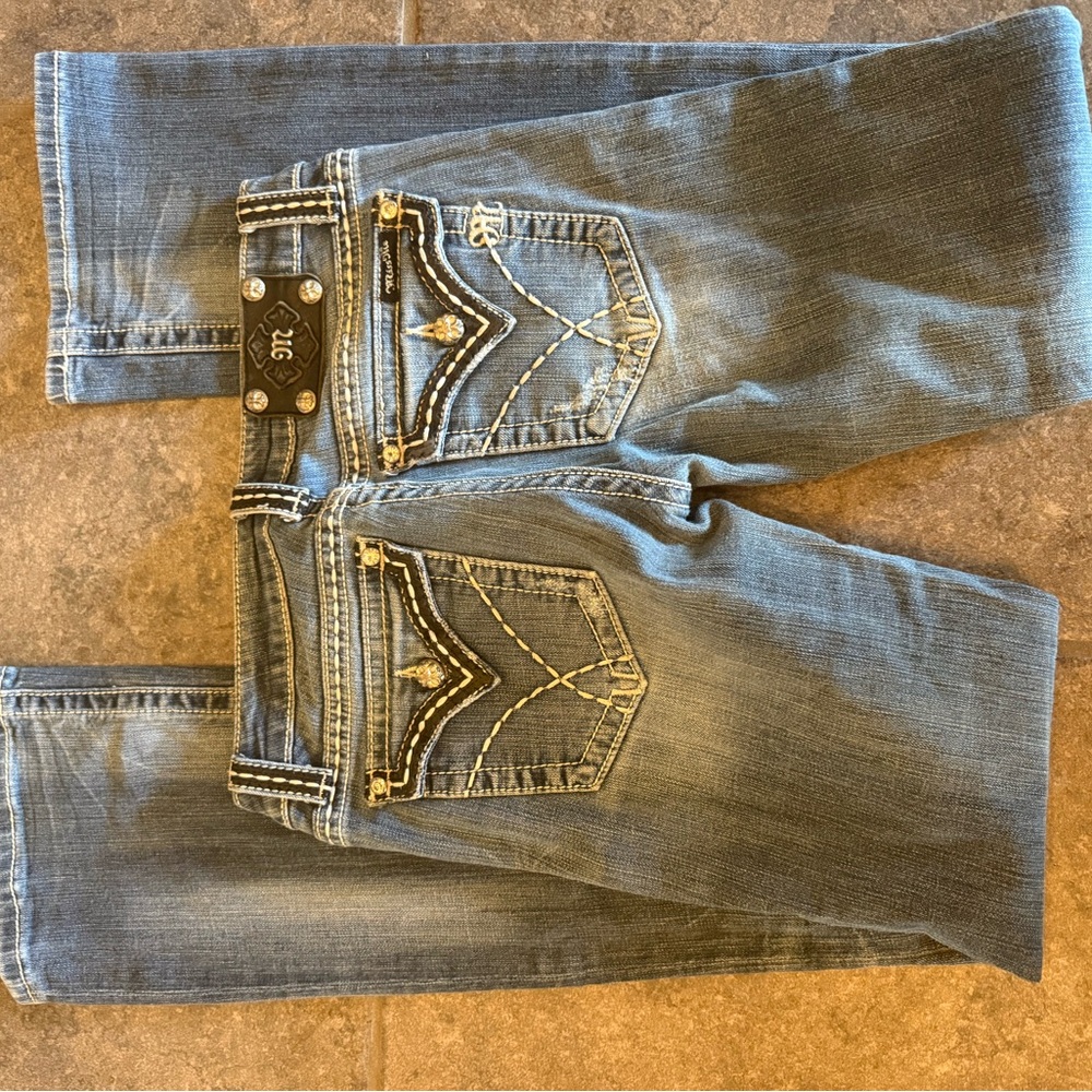 Miss Me Boot Cut Jeans with Embellished Pockets